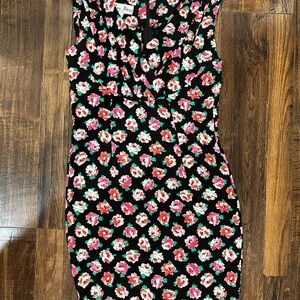 Vintage Paris Blues Y2K Floral Mini Dress